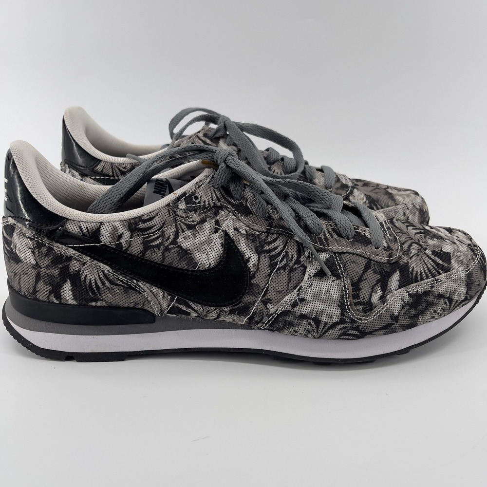 Nike Internationalist Men's Sneakers Tropical Floral Print Gray Black Size 11.5